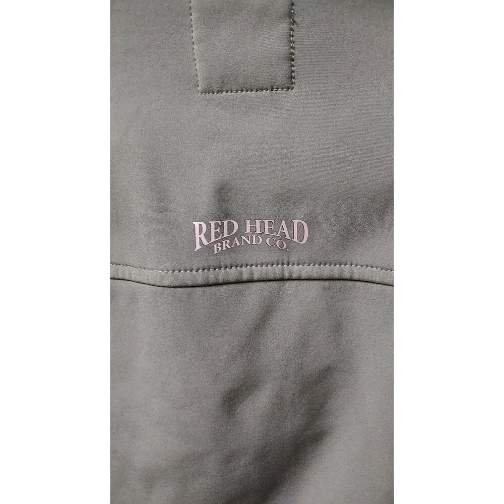 RedHead Men's Softshell Jacket Large Olive‎ Green Fleece Lined Full Zip Outdoor